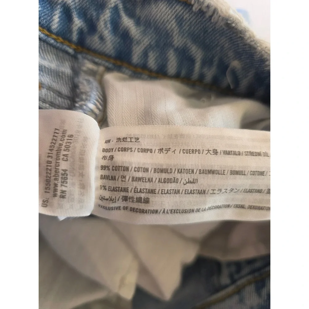 Abercrombie & Fitch The 90s Straight Ultra High Rise Lt Wash Jeans 33 16R Y2k - Picture 13 of 13